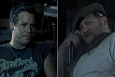 Après l'attaque de la grange, Hershel disparaît. Rick et Glenn partent à sa recherche et le retrouvent dans un bar. Comment s'appellent les deux hommes qu'ils rencontrent ensuite ?