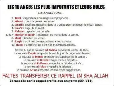 Comment s'appelle l'ange de la mort ?