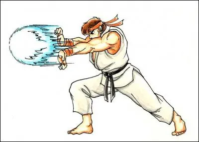 Quel est le nom de l'attaque que fait Ryu en appuyant sur le bouton B ?