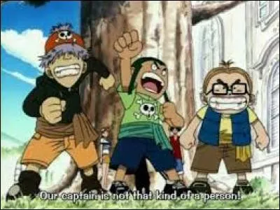 Comment s'appellent les 3 amis d'enfance d'Ussop ?