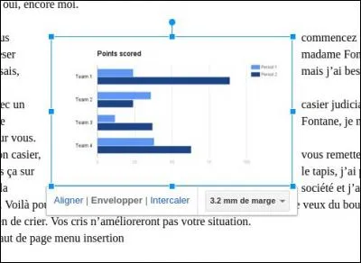 Après avoir inséré un graphique, je peux...