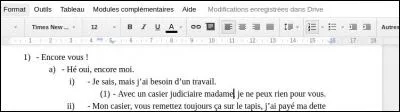 Pour mettre des numéros dans le texte comme sur la photo,
il faut sélectionner le texte et cliquer sur...