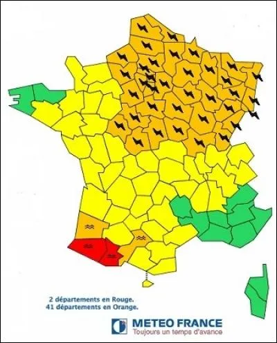 Météo : si Météo-France émet une vigilance orange, nous devons alors être...