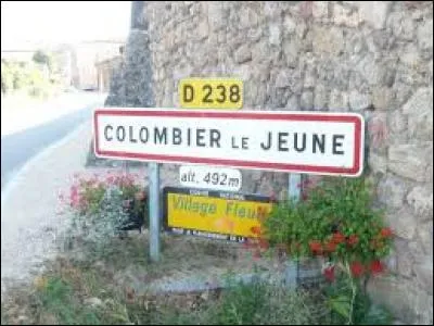 Commune rh&ocirc;nalpine, dans l'arrondissement de Tournon-sur-Rh&ocirc;ne, Colombier-le-Jeune se situe dans le d&eacute;partement ...