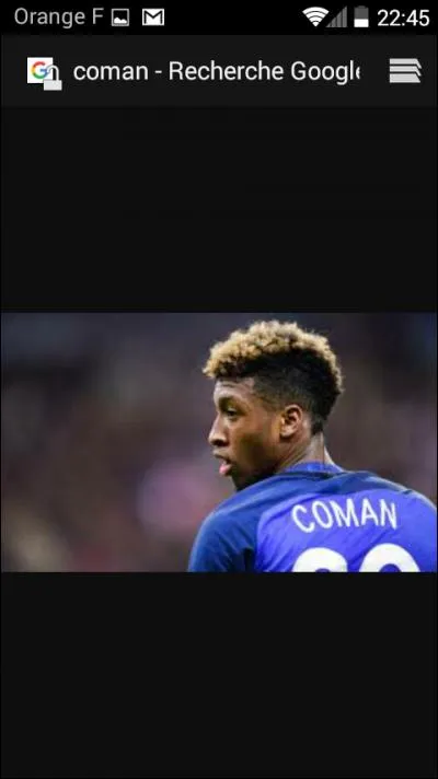 À quelle vitesse ont-ils surpris Coman sur le terrain ?