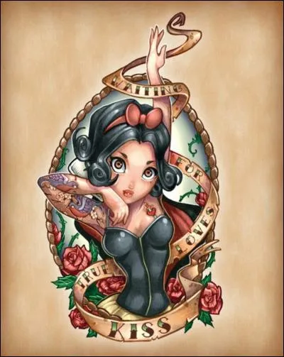 Tiana enfin ! Tu aurais pu faire plus original ! Moi regarde j'ai fait : des oiseaux, des fleurs et juste en-dessous de mon cou...