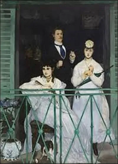 Quel peintre impressionniste réalise cette huile sur toile intitulée "Le balcon", entre 1868 et 1869 ? (ce dernier s'inspire d'une scène bourgeoise, à la mode à cette époque. Hélas, ce tableau fut un flop et ne répondit à aucune des attentes du public de l'époque. Tous les personnages sont des intimes, comme l'impressionniste et la belle-sur de ce dernier, Berthe Morisot au premier plan).