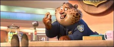 Qui est le plus charmant guépard du département de police, il adore gazelle : la pop star de la ville et les donuts ?