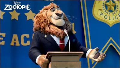 Qui est le noble dirigeant de Zootopia qui dit : " À Zootopie, on peut devenir ce que l'on veut " ?