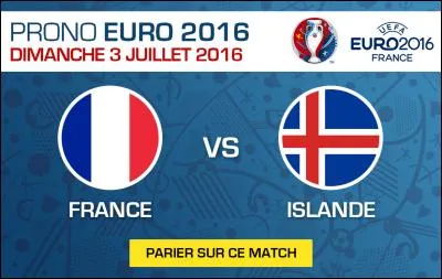 En quart de finale (France-Islande), quel est le score de la première mi-temps ?