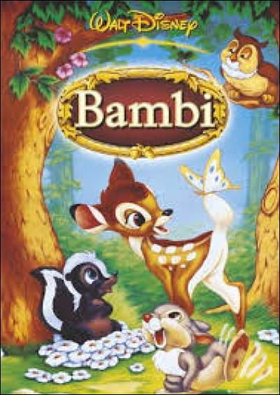 En quelle année est sorti le film d'animation "Bambi" ?