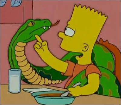 Comment s'appelait le python acheté pour Bart à l'animalerie en remplacement de Petit Papa Noël qui était entré dans la police de Springfield ?