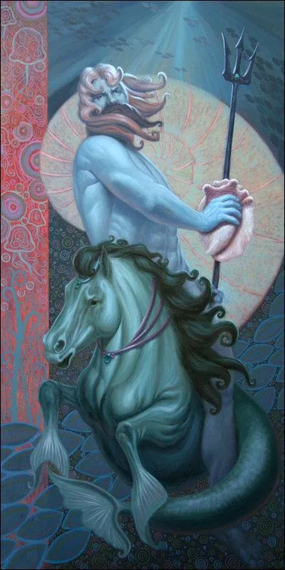 Dieu turbulent comme la mer, l'élément dont il est le maître absolu, souvent agité. Qui est-il ?