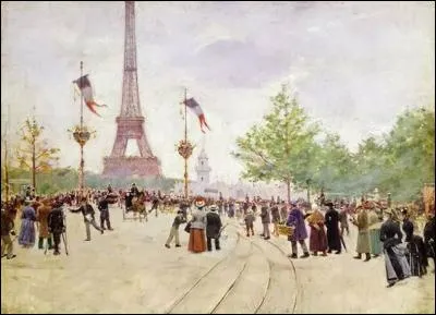 Qui a peint "Entrée de l'Exposition Universelle" ?