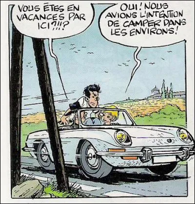 Quelle héroïne de François Walthéry conduit ce cabriolet?