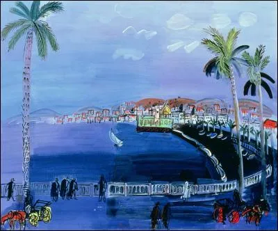 Des Russes, des Anglais, des Français, un parfum d'Italie, une baie mythique, une promenade historique dans une ville qui fît la part belle à de nombreux artistes. Quel est l'auteur de cette toile représentant la Promenade des Anglais à Nice ?