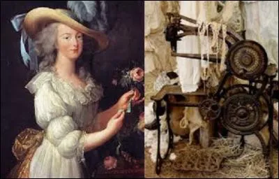 La reine de France, puis des Fran&ccedil;ais, Marie-Antoinette (1755-1793), aurait-elle pu se tricoter un ch&acirc;le pour se prot&eacute;ger du froid avec une machine &agrave; coudre durant son emprisonnement &agrave; la prison du temple ? (Elle restera dans cette prison du 13 ao&ucirc;t 1792 au 2 ao&ucirc;t 1793. Elle fut transf&eacute;r&eacute;e ensuite &agrave; la Conciergerie)