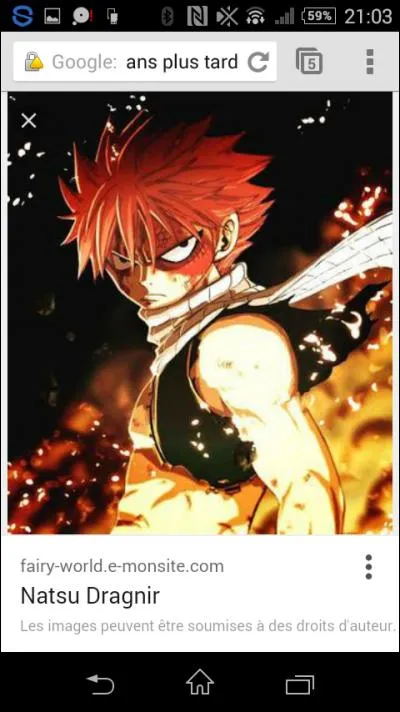 Qu'est-ce qui énerve le plus Natsu ?