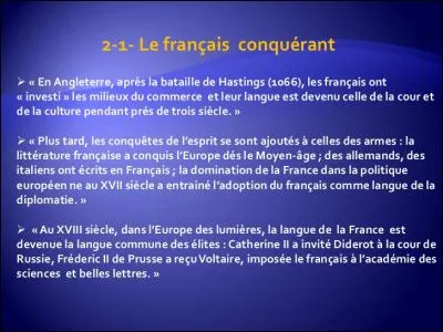 Jusqu'au XVe siècle, la langue française fut parlée dans les tribunaux anglais !