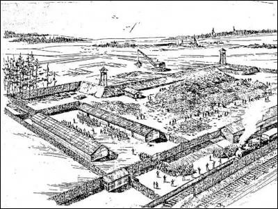 Camp de concentration polonais, où furent déportés les habitants du ghetto de Varsovie :