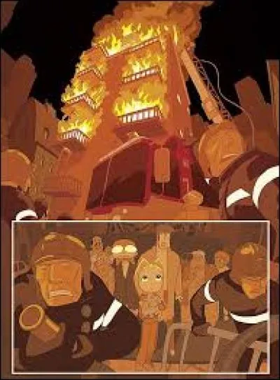 Dans quel livre l'immeuble de Lou brûle-t-il ?