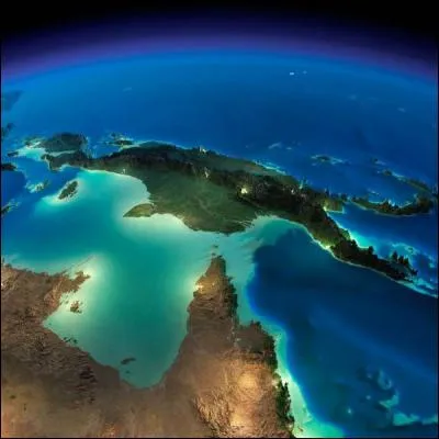 Que pouvez-vous voir au centre du territoire en haut de l'image ?