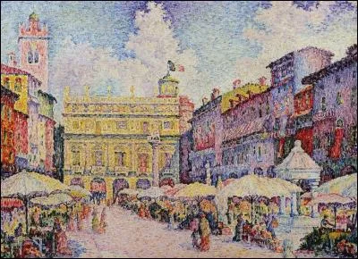 Qui a peint "La Place aux herbes à Verone ?