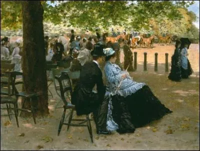 Qui a représenté ce parc sur le tableau intitulé "Dans l'ombre des arbres" ?" ?