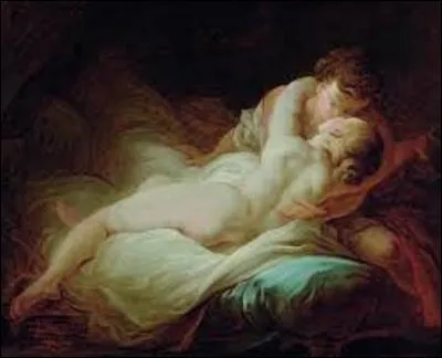 Quel peintre rococo (1732-1806) peint cette toile nommée "L'Instant désiré", en 1770? (Cet artiste, miroir de son temps, nous montre dans ce tableau les plaisirs sensuels et le libertinage tel qu'il était perçu à son époque).
