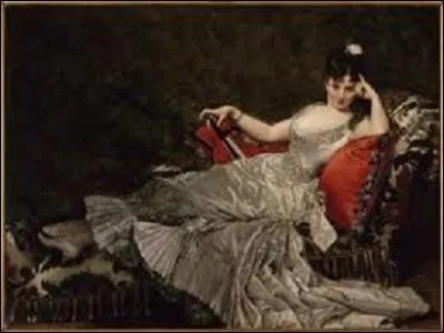 Ce peintre (1837-1917), qualifié souvent de "mondain", fut choisi par cette "horizontale" du nom de Mademoiselle de Lancey (aussi le nom de cette huile) pour faire son portrait, en 1876. Cette dernière était une grande courtisane de la Belle Époque. Quel est le nom de cet artiste, qui la représenta sur une méridienne richement garnie de tissus et de coussins ?