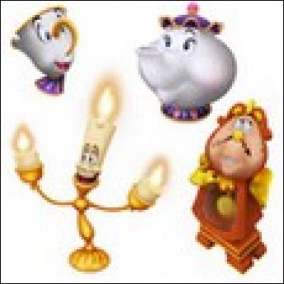 Composé de Lumière chandelier, maître d'hôtel, Madame Samovar la théière gouvernante et son fils Zip, Big Ben la pendule majordome et bien d'autres, qui sont-ils ?