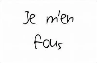 Quel synonyme peut-on donner à "je m'en fous" ?