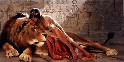Qui est cette reine en compagnie du lion de son époux, le pharaon Ramsès II ?