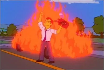 Dans "L'Orgueil du puma", qui a incendié la voiture de Skinner ?