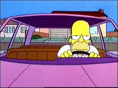 De quelle couleur la voiture d'Homer est-elle ?