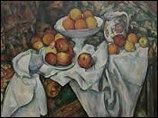 Ce tableau, nommé "Nature morte aux pommes et aux oranges", est une réalisation du peintre ...
