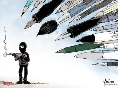 Quel journal a été victime d'un attentat terroriste ?