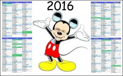 Combien de jours, le mois de juillet 2016 compte-t-il ?