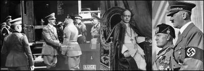 Du 03 au 09 mai 1938 : 
Un personnage officiel vivant en Italie montre, symboliquement, son opposition au nazisme et à ses alliés. Symboliquement, il quitte sa ville, son état, ne voulant pas rencontrer Hitler et sa clique qui étaient en visite officielle.
Quel est ce personnage ?