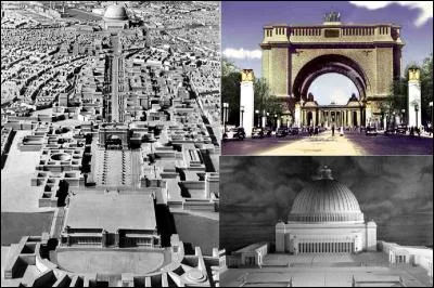 Le 14 juin 1938 : 
Les travaux de réalisation d'un projet gigantesque concernant Berlin commencent. Hitler veut que Berlin devienne « la capitale du monde ». Cette ville doit surpasser les villes étrangères comme Paris, Rome Cette ville portera le nom de « Germania ».
Qui en est le responsable ?