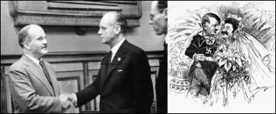 Le 23 août 1939 : 
La signature de cet accord va permettre à un pays d'en attaquer un autre. Cela provoquera sa perte quelques années plus tard.
Quels sont les signataires de cet accord ?