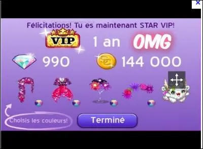 Quand on est VIP 1 an star, on a ....