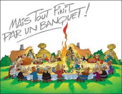 Dans "Le Domaine des Dieux", o&ugrave; a lieu le traditionnel banquet ?