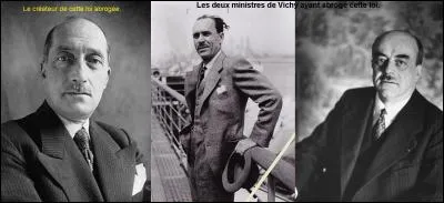 Le 27 août 1940 : 
Une loi de la République (elle date du 21 avril 1939) est abrogée par le ministre de la Justice. Elle permettra au Haut-commissariat à la Propagande française de Jean Prouvost d'appliquer une politique discriminatoire.
Quel était le but de cette loi du 21 avril 1939 ?