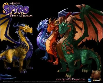 Comment s'appellent ces quatre dragons ?