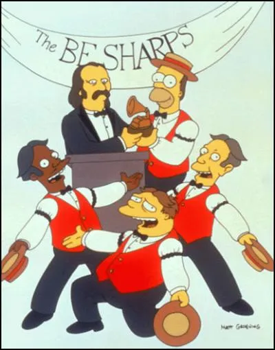 Lequel de ces personnages n'a jamais fait partie du groupe nommé "Les Bémols" d'Homer Simpson en 1985 ?
