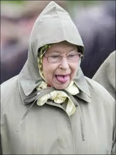 On a beau tenir sa royauté de droit divin, on se laisse parfois aller. A quelle occasion sa grâcieuse Majesté Elizabeth II a-t-elle été ainsi photographiée tirant la langue ?