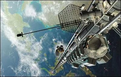 Ce projet ici photographié est celui d'un ascenseur reliant la Terre à l'espace. C'est un projet japonais qui pourrait voir le jour (mise en construction) en quelle année ?