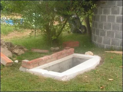 Au milieu de cet espace entouré d'arbres s'étendait un bassin quadrangulaire en béton.