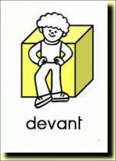 Comment diriez-vous "devant" en langage sms ?